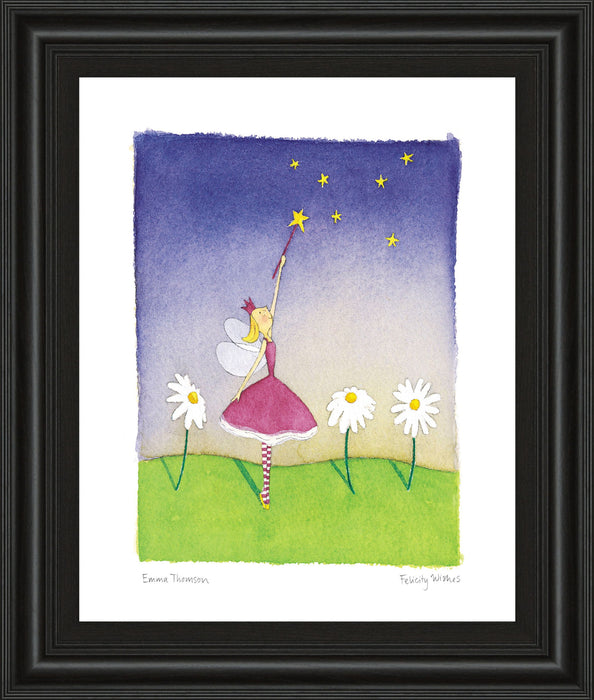 Felicity Wishes I By Emma Thomson - Framed Print Wall Art - Pink
