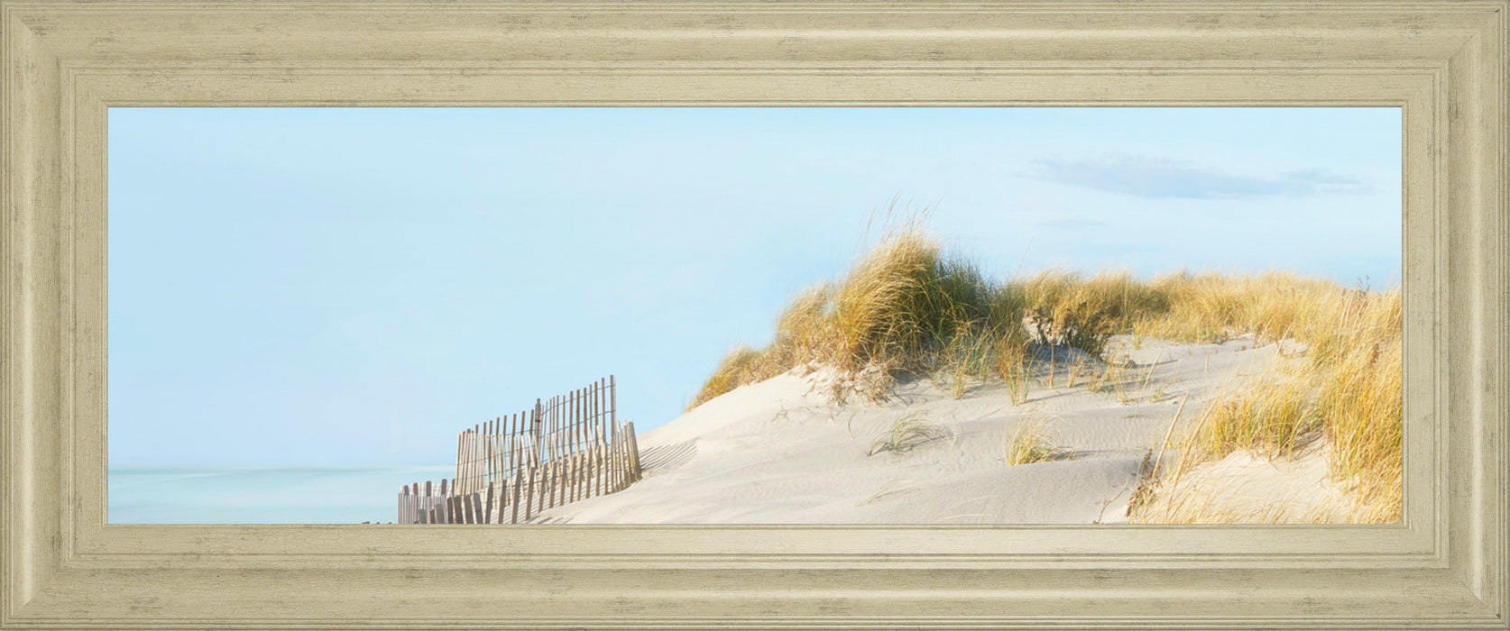 Beachscape L By James Mcloughlin - Framed Print Wall Art - Blue