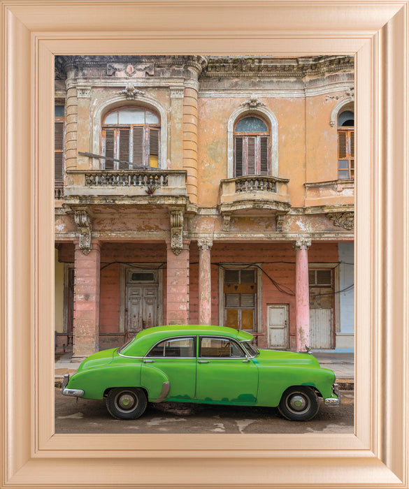 Classic Havana By Alan Copson - Framed Print Wall Art - Green