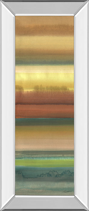 Ambient Sky I By John Butler - Mirror Framed Print Wall Art - Dark Brown