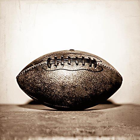 Vintage Football By Jennifer Rigsby (Framed) (Small) - Dark Brown