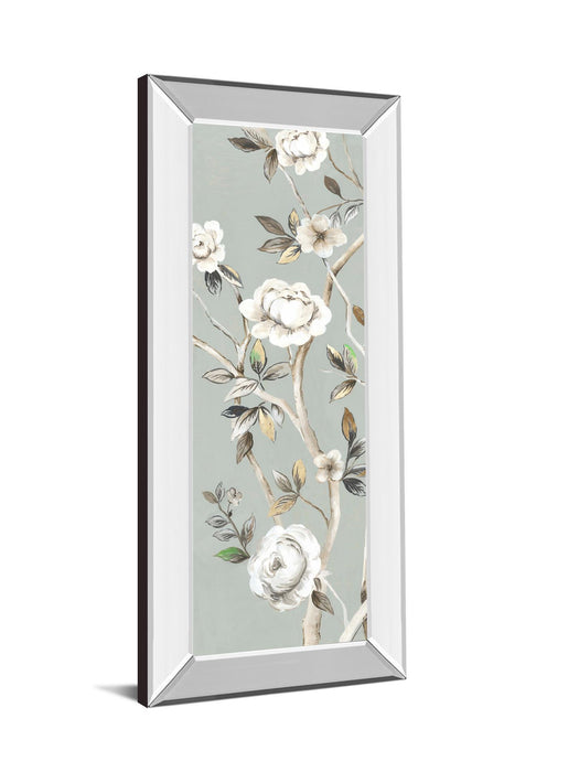 A Flower For You III By Asia Jensen - Mirrored Frame Wall Art - Light Gray