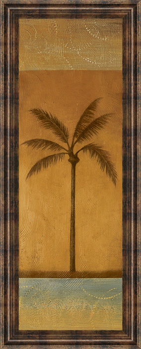 Golden Palm I By Jordan Grey - Framed Print Wall Art - Dark Brown