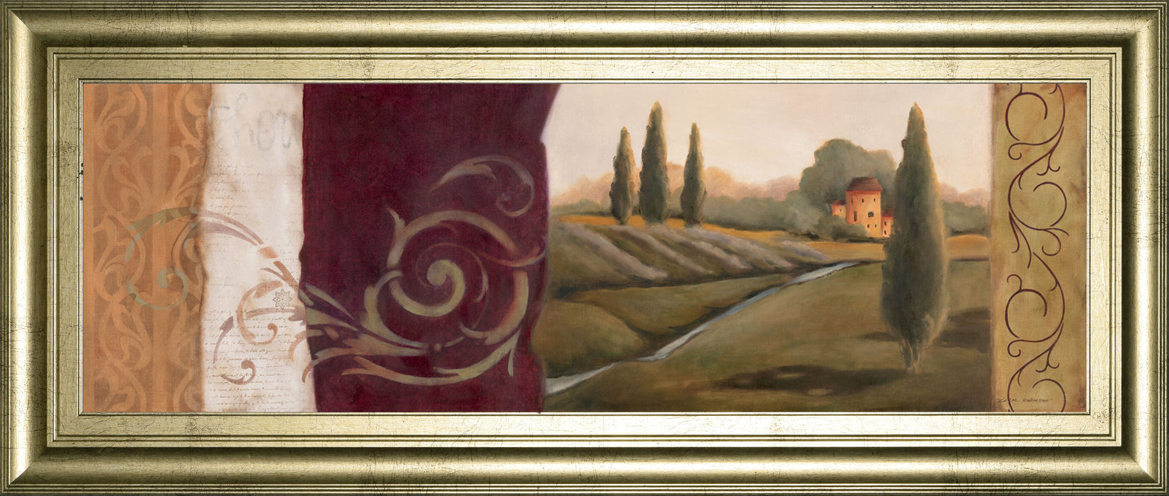 Tuscan Scene I - Framed Print Wall Art - Red