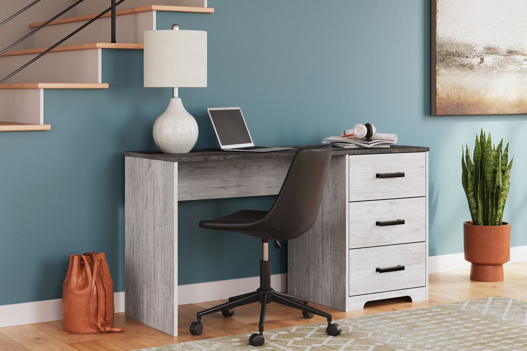 Shawburn - White / Dark Charcoal Gray - Home Office Desk