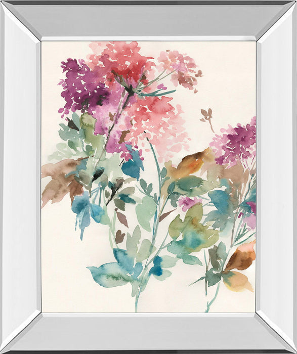 Sweet Hydrangea I By Asia Jensen - Mirror Framed Print Wall Art - Purple