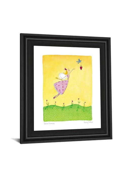 Felicity Wishes Il By Emma Thomson - Framed Print Wall Art - Yellow