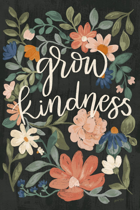 Grow Kindness By Angel Nicole (Framed) (Small) - Dark Green