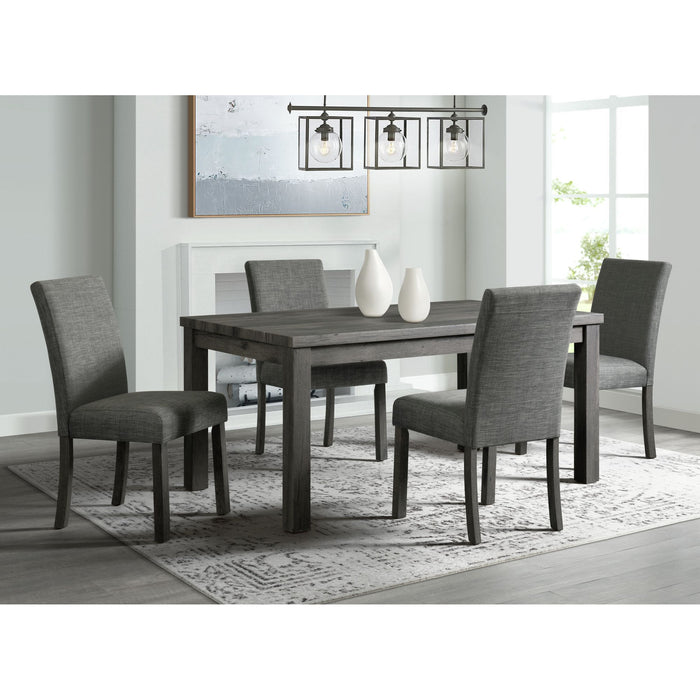 Oak Lawn - 5 Piece Dining Set Table & Four Chairs - Gray