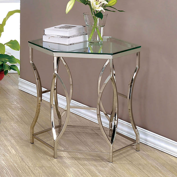 Zola - End Table - Pearl Silver