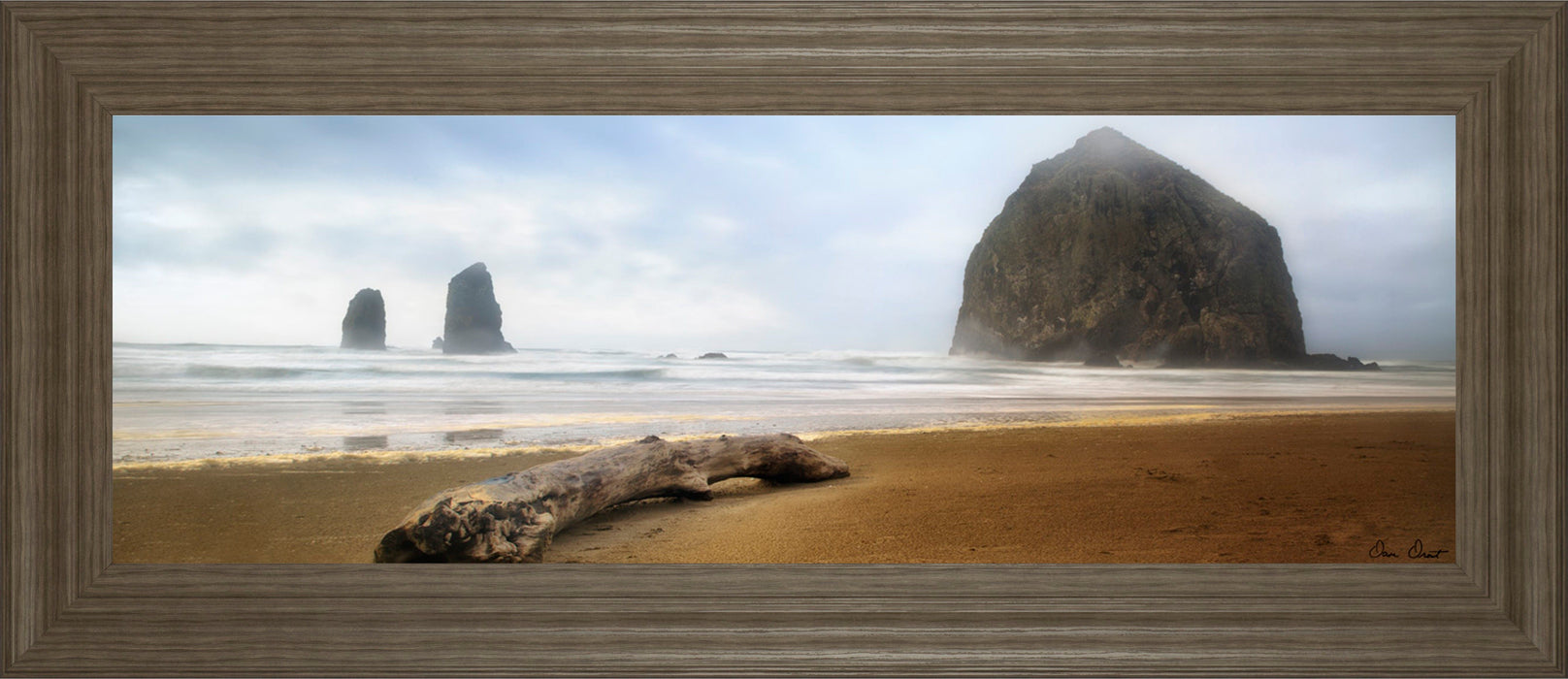 From Cannon Beach Il By David Drost - Framed Print Wall Art - Blue