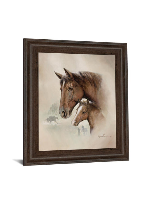 Race Horse I By Ruane Manning - Framed Print Wall Art - Dark Brown