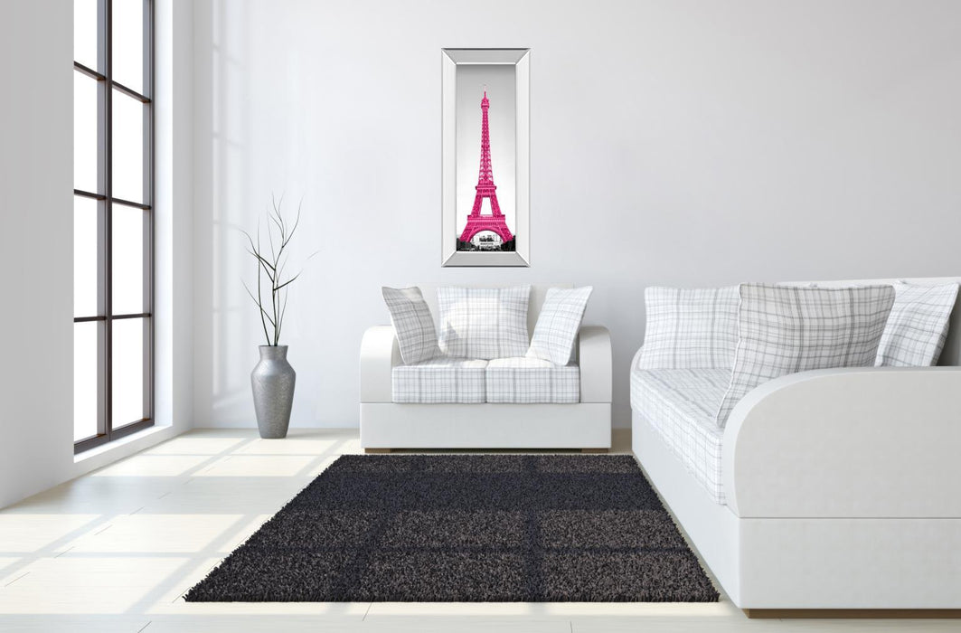 Pretty In Paris By Emily Navas - Mirror Framed Print Wall Art - Pink
