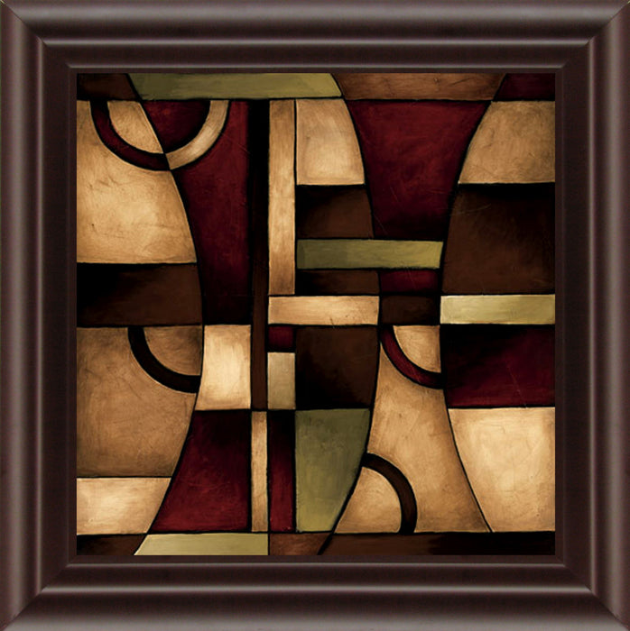 Connections I By Eve - Framed Print Wall Art - Dark Brown