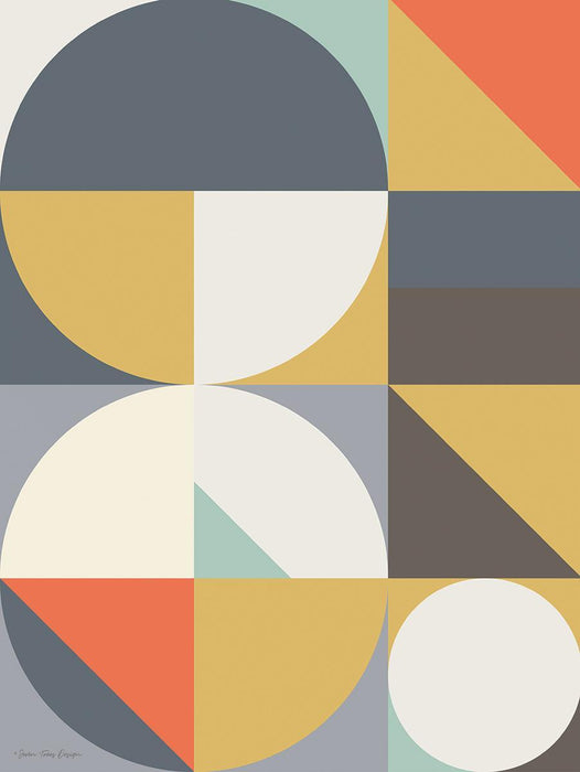 Framed - Geo Shapes I By Seven Trees Design - Yellow