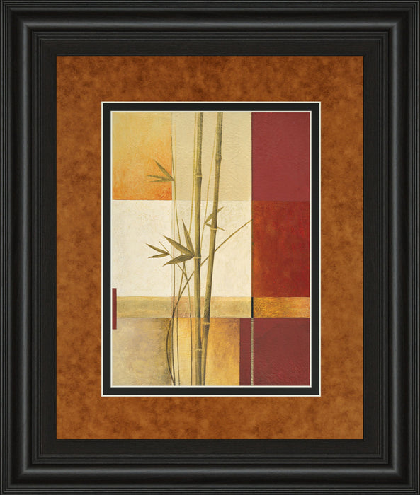 Contemporary Bamboo Il By Estudio Arte - Framed Print Wall Art - Orange