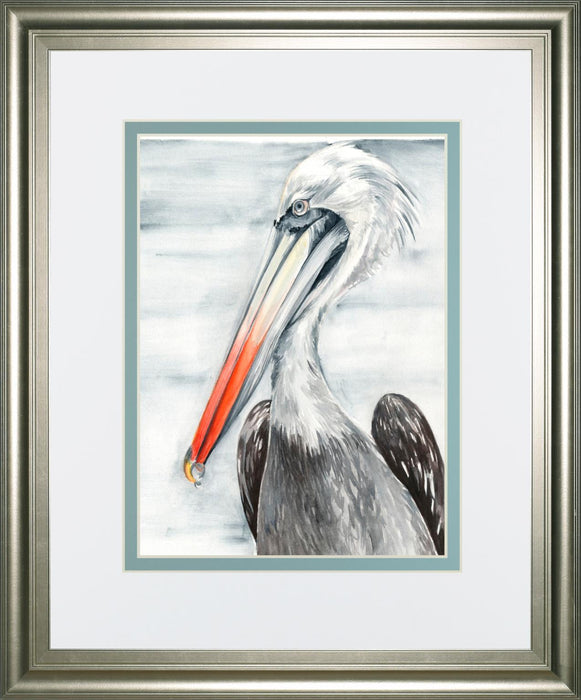 34x40 Grey Pelican II By Jennifer Paxton Parker - Dark Gray