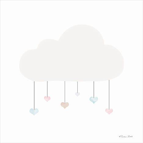 Watercolor Cloud By Susan Ball (Framed) - Pink