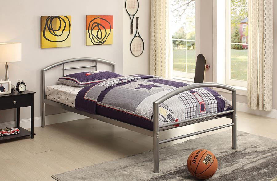 Baines - Metal Bed with Arched Headboard