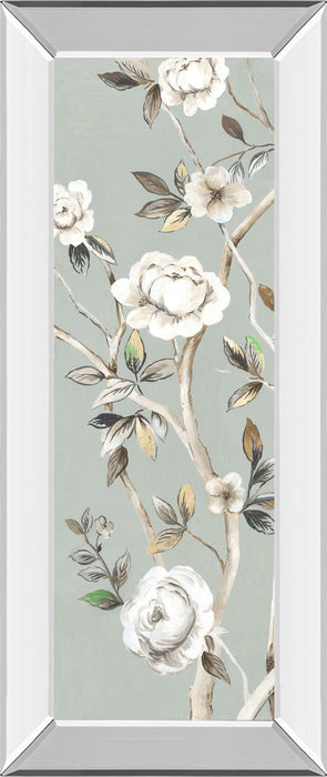 A Flower For You III By Asia Jensen - Mirrored Frame Wall Art - Light Gray