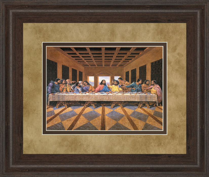 Last Supper (African American) - Framed Print Wall Art - Dark Brown