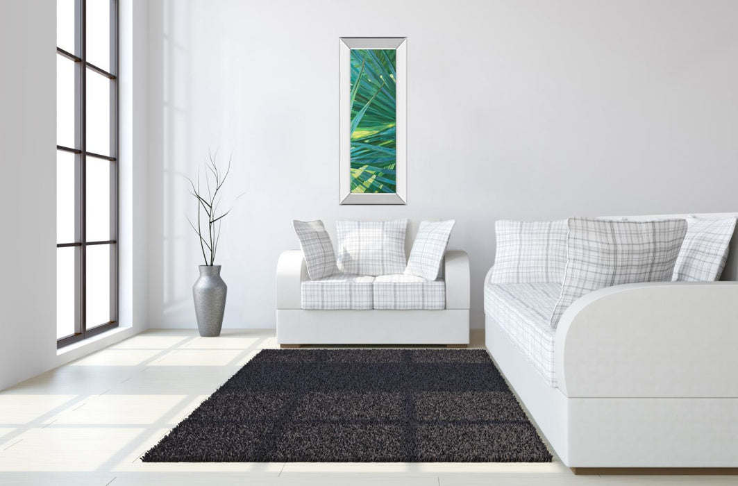 Fan Palm II By Suzanne Wilkins - Mirror Framed Print Wall Art - Green