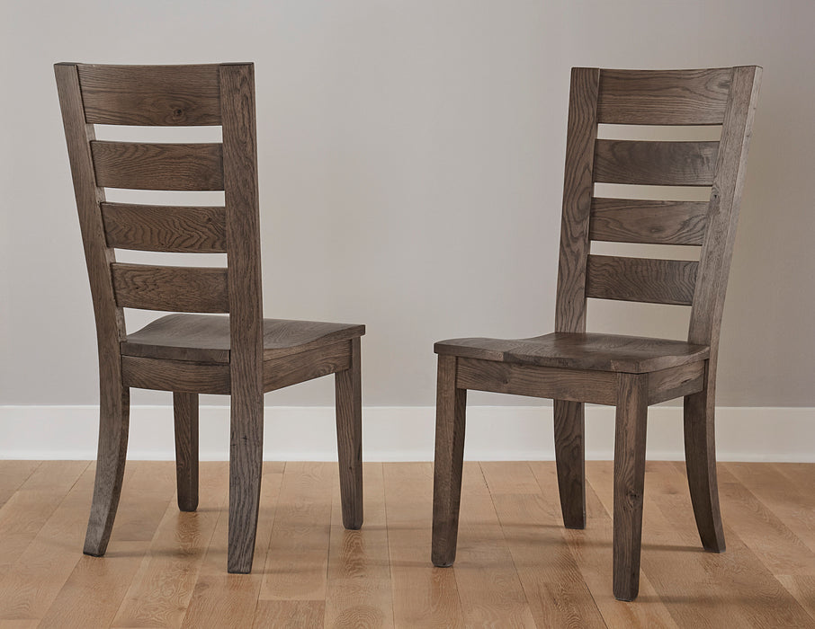 Dovetail - Horizontal Slat Dining Chair - Aged Gray