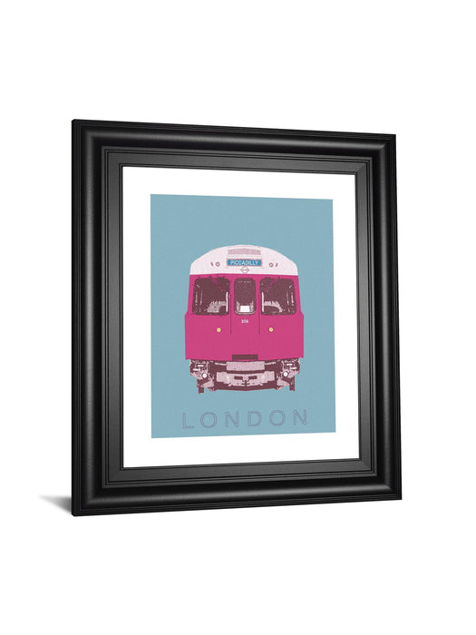 London Transport 3 By Ben James - Framed Print Wall Art - Purple
