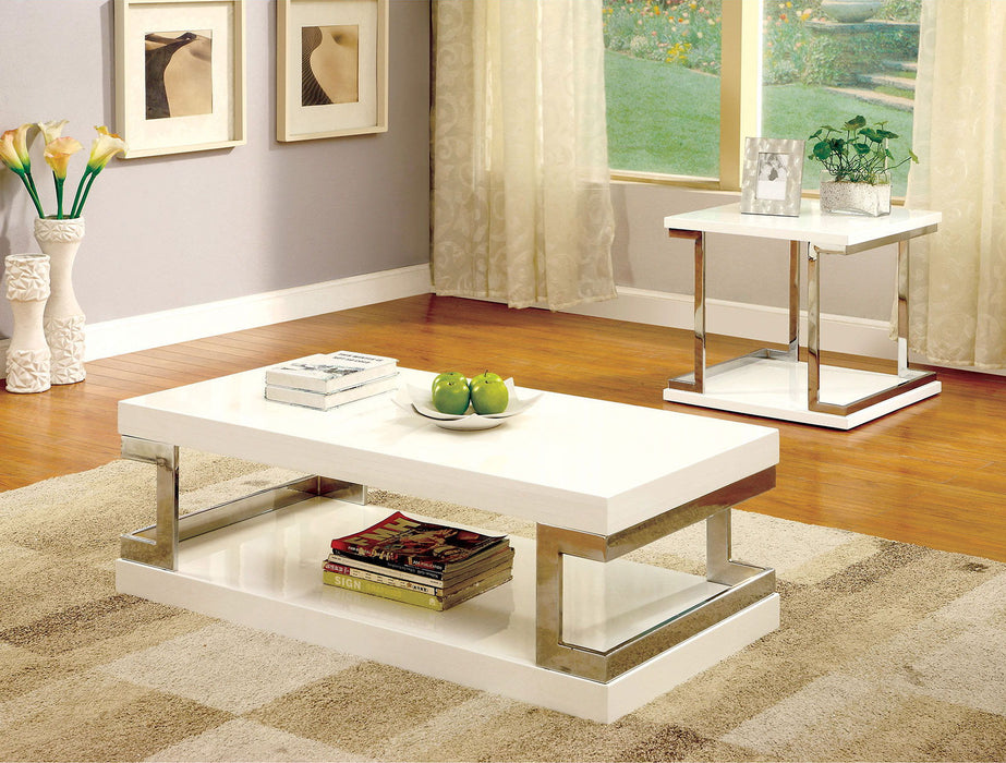 Meda - End Table - White
