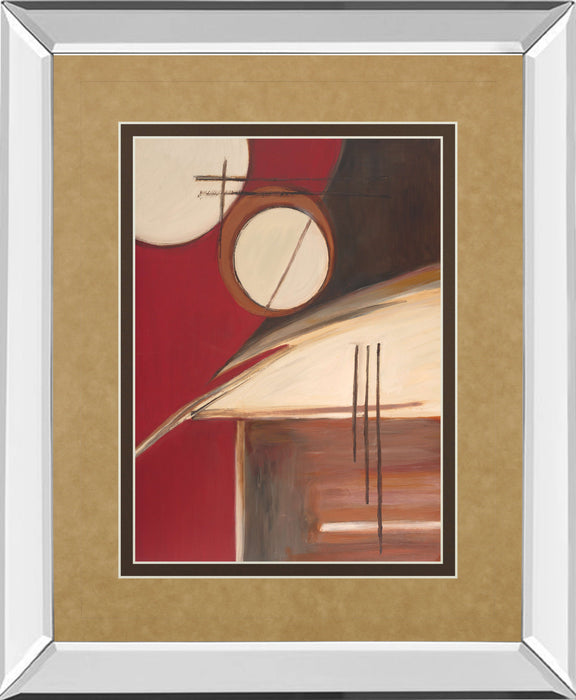 Circa Design Il By Joy Alldredge - Mirror Framed Print Wall Art - Red