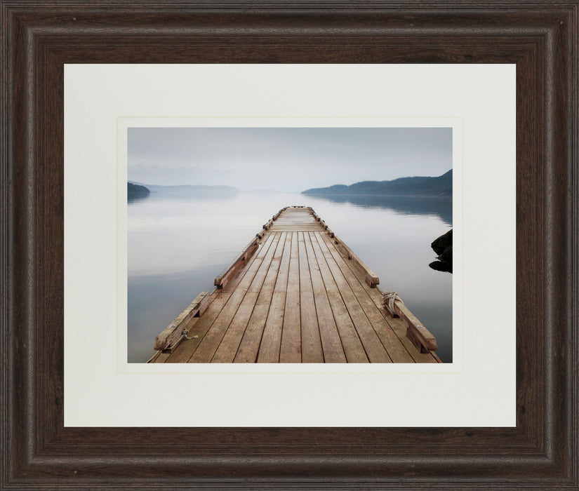 Off Orcas Island By Michael Cahill - Framed Print Wall Art - White