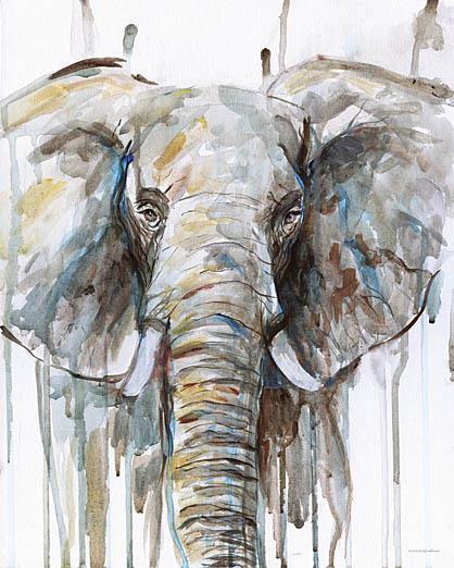 Drippy Elephant By Kamdon Kreations (Framed) (Small) - Gray