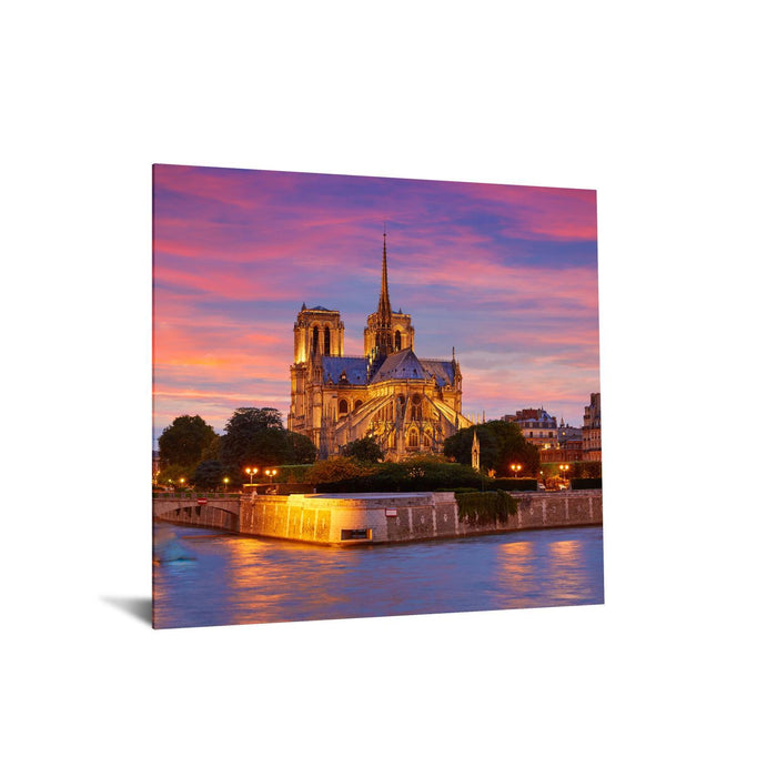 Temp Glass With Foil - Notre Dame Cahedral 2 - Purple