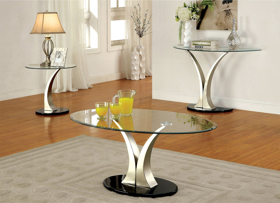 Valo - Coffee Table - Satin Plated / Black