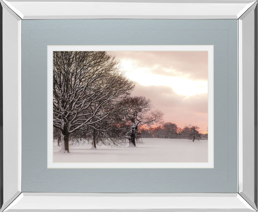 Rosy Sunset By Frank Assaf - Mirror Framed Print Wall Art - White