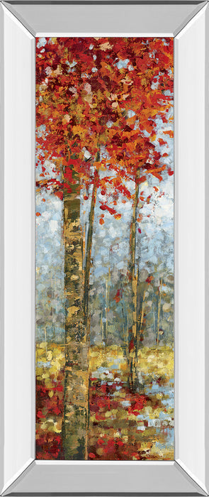 Crimson Woods I By Carmen Dolce - Mirror Framed Print Wall Art - Red