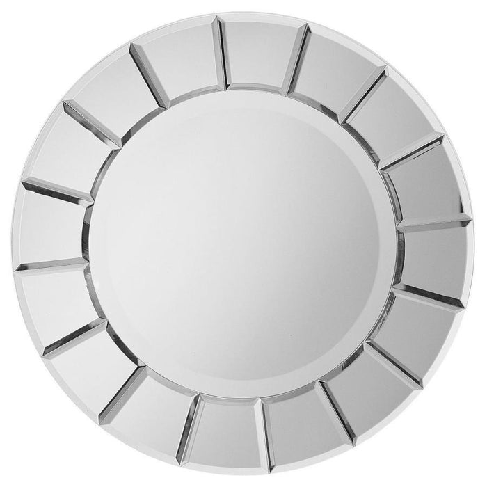 Fez - Round Sun-Shaped Mirror - Silver
