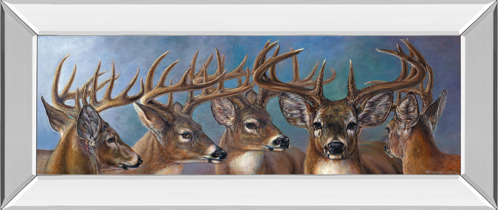 Five Bucks By Carolyn Mock - Framed Print Wall Art - Dark Brown