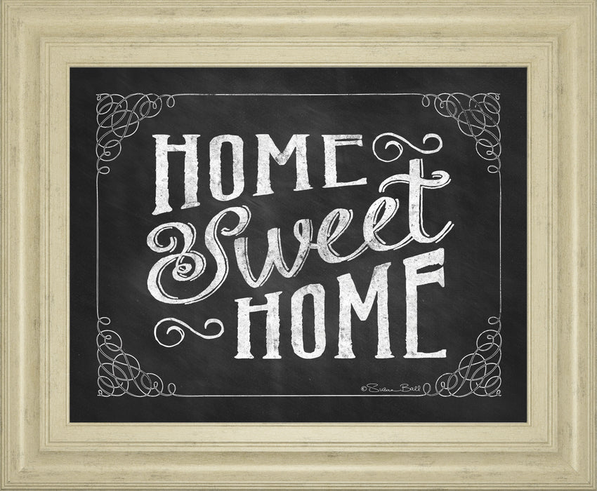 Home Sweet Home By Susan Ball - Framed Print Wall Art - White