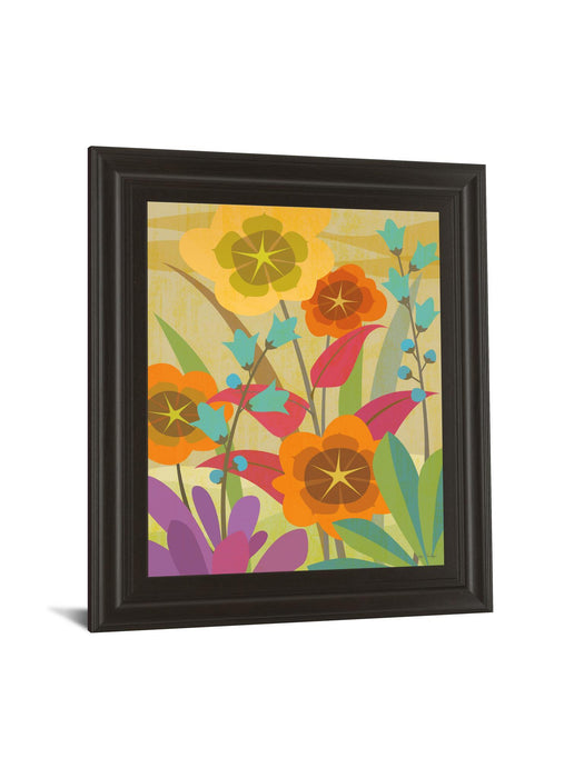 Flowerbed By Cary Phillips - Framed Print Wall Art - Orange