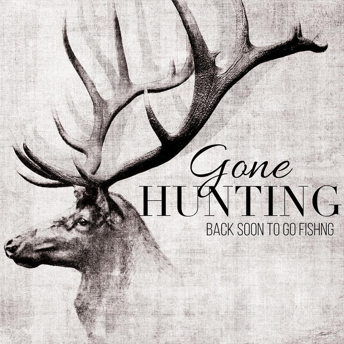 Gone Hunting And Fishing By John Butler (Framed) - Pearl Silver