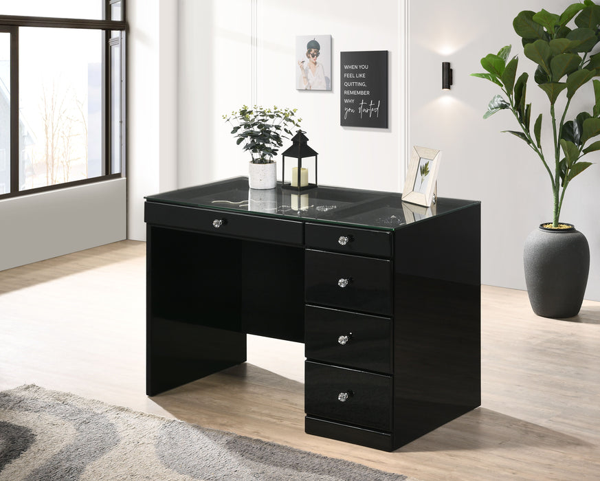 Morgan - Vanity Desk With Glass Top