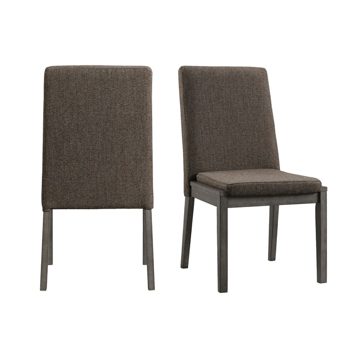 Cross - Round Dining Side Chair (Set of 2) - Gray